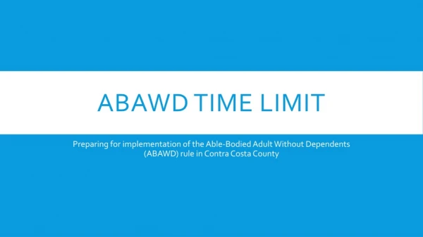 ABAWD Time Limit