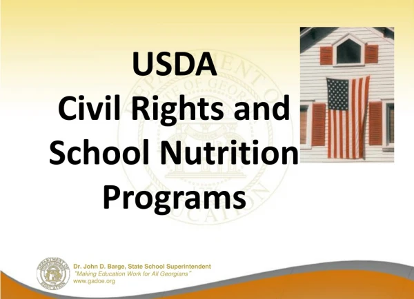 usda civil rights and school nutrition programs