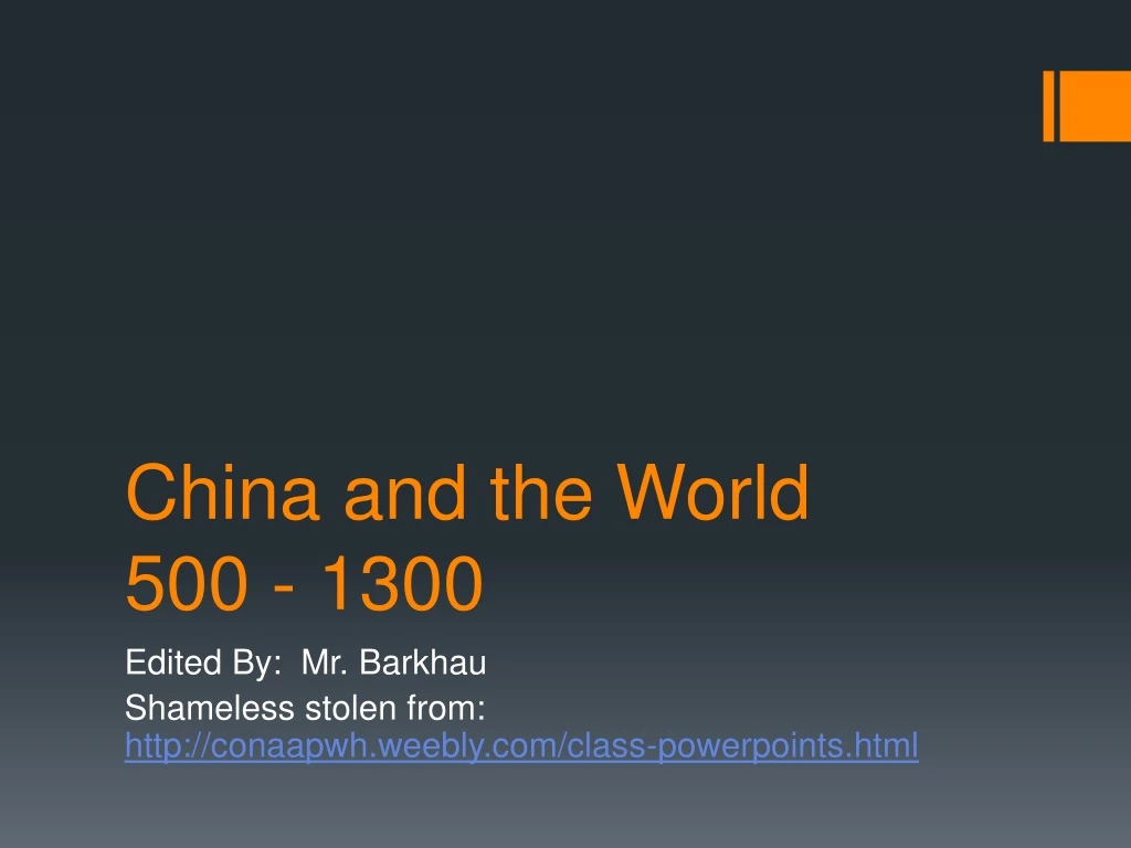 china and the world 500 1300