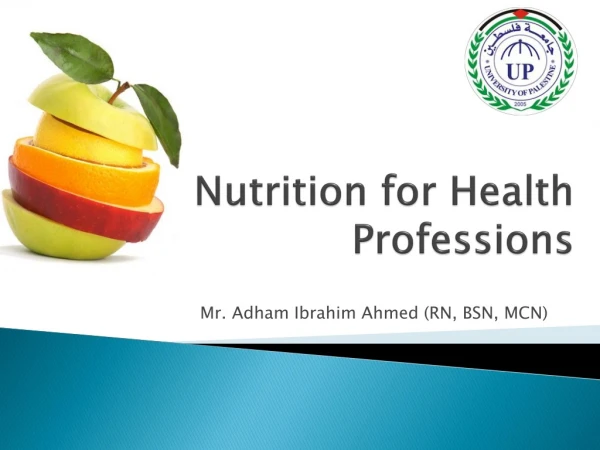 Nutrition for Health Professions