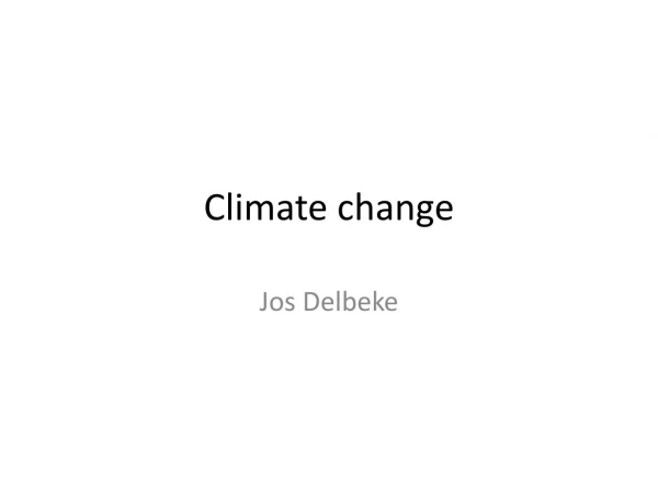 Climate change