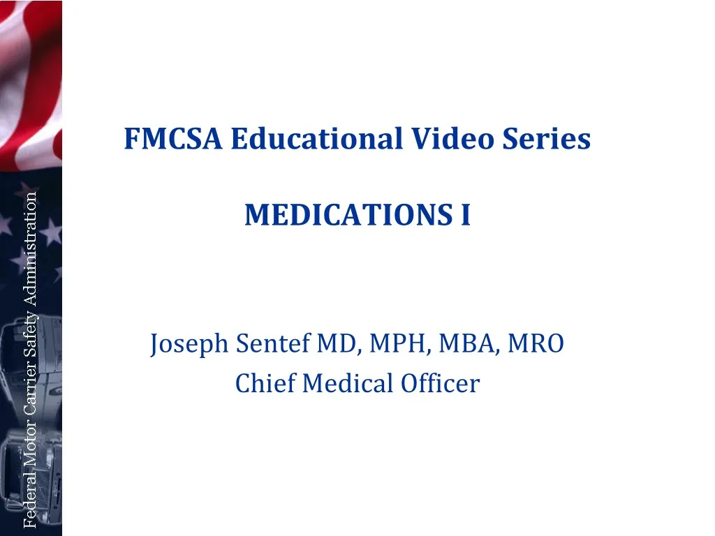 fmcsa educational video series medications i