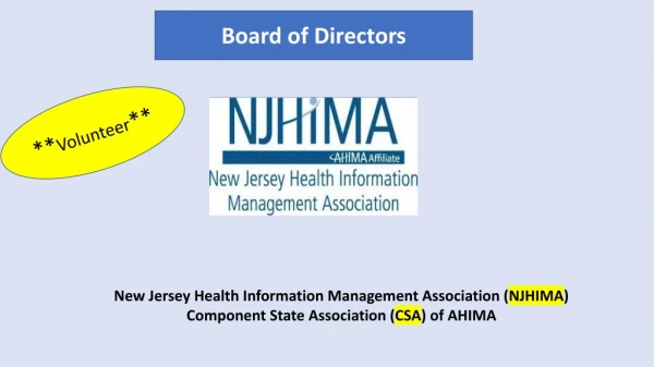 New Jersey Health Information Management Association ( NJHIMA )