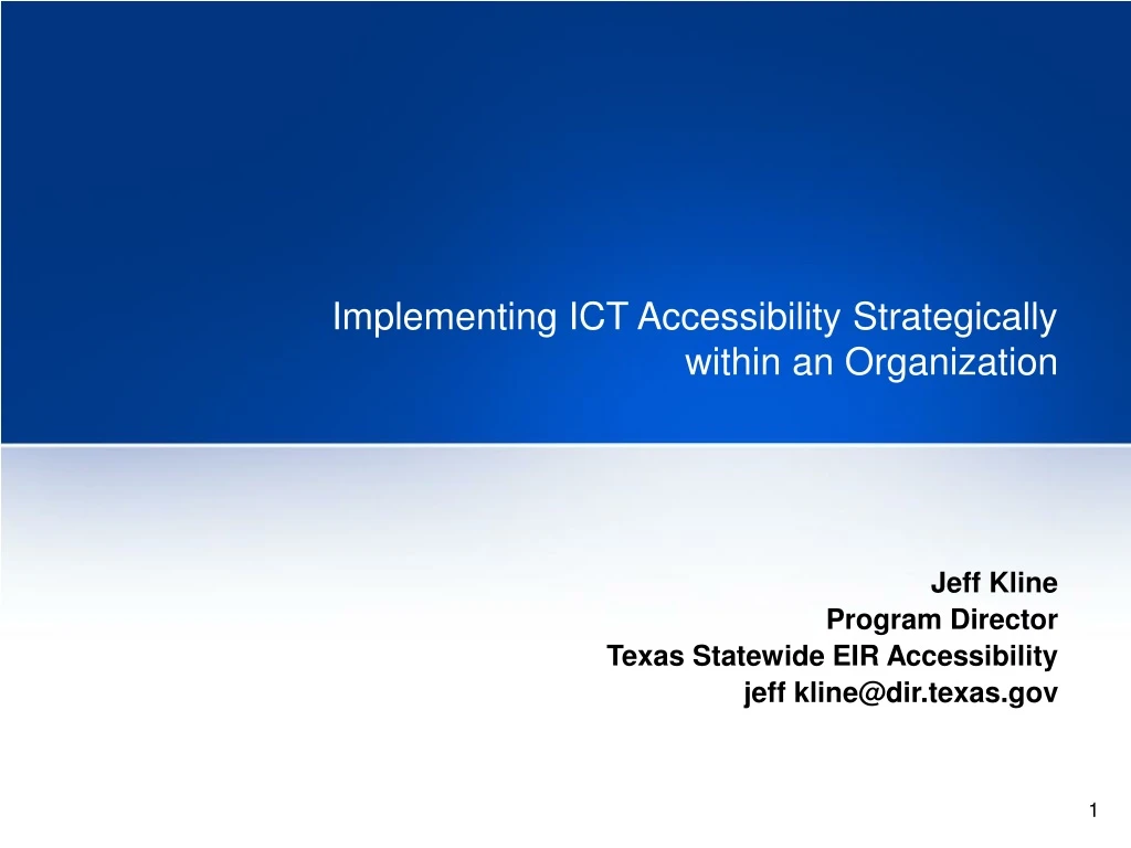 implementing ict accessibility strategically within an organization