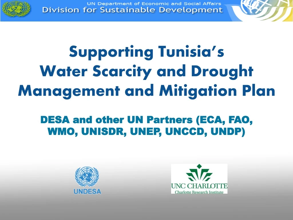 supporting tunisia s water scarcity and drought management and mitigation plan