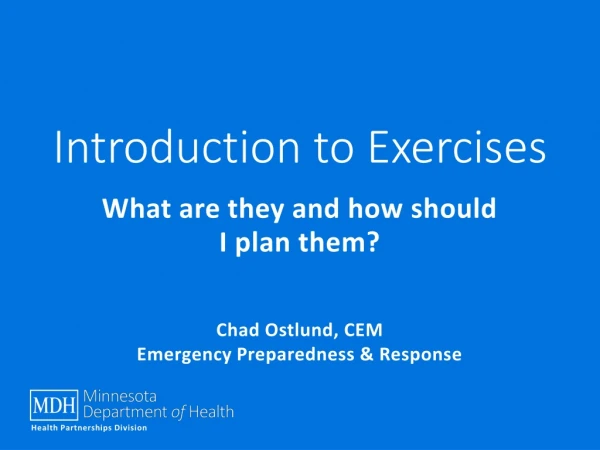 Introduction to Exercises