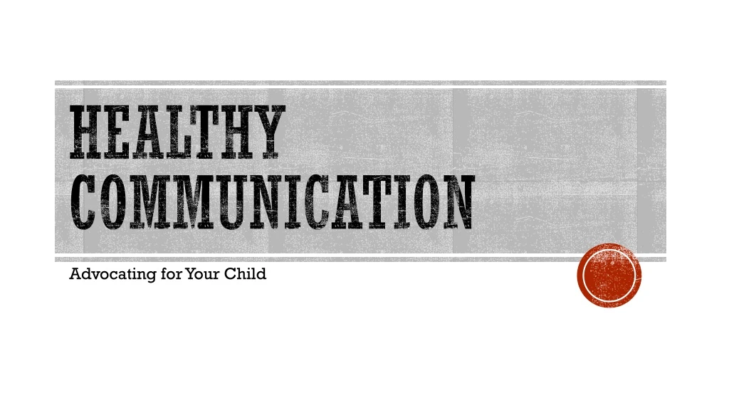 healthy communication