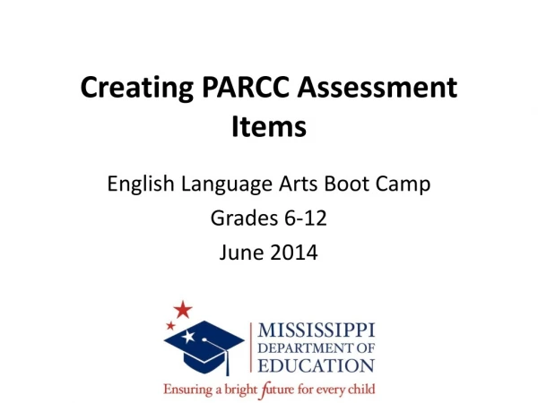 Creating PARCC Assessment Items
