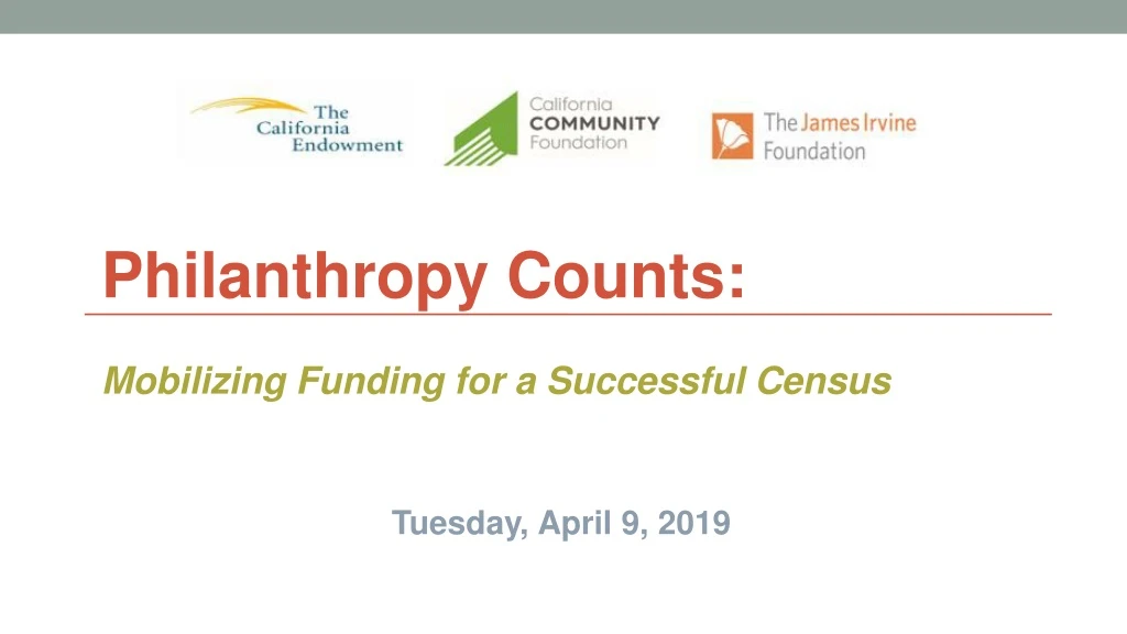 philanthropy counts mobilizing funding