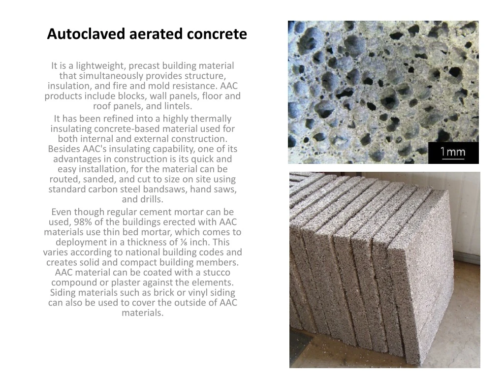 autoclaved aerated concrete