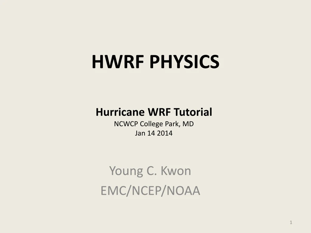 hwrf physics