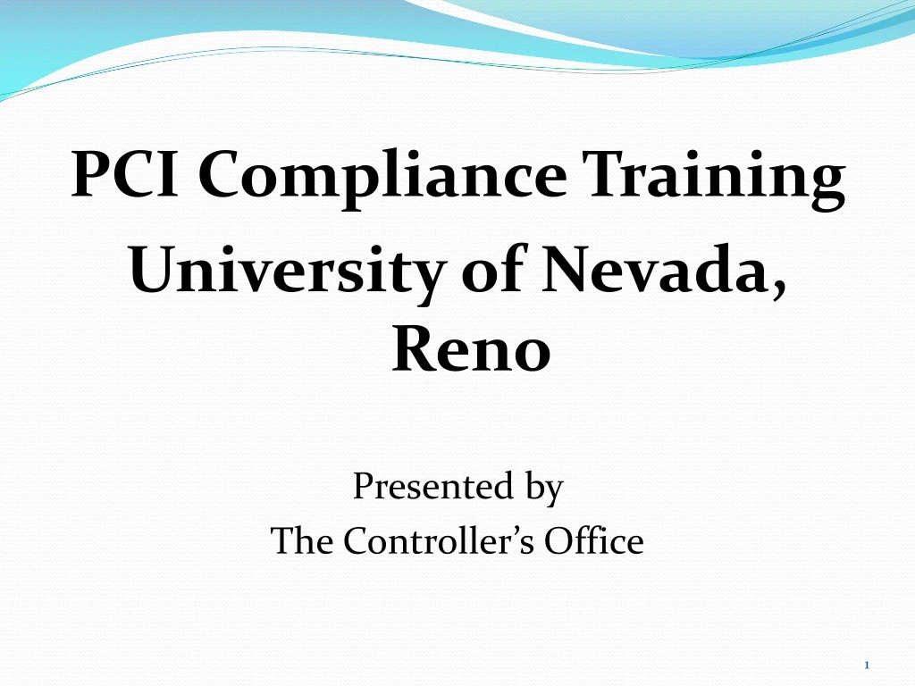 pci compliance training university of nevada reno