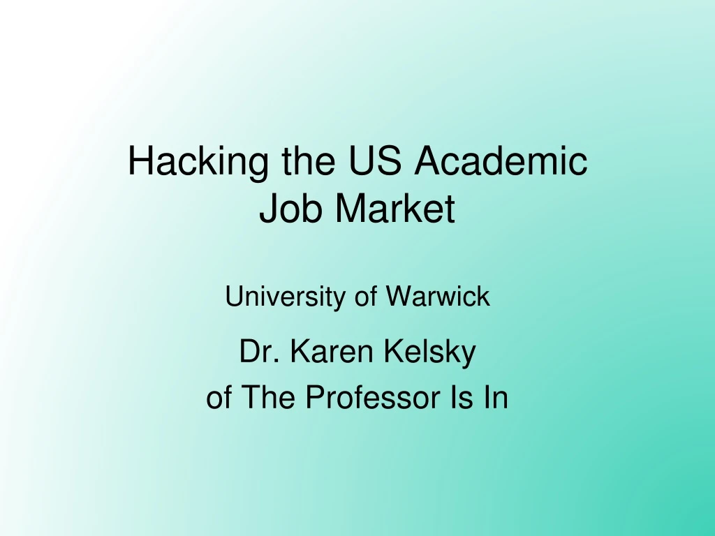dr karen kelsky of the professor is in