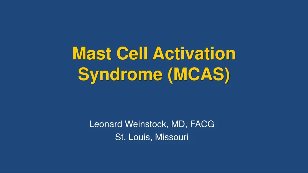 mast cell activation syndrome mcas
