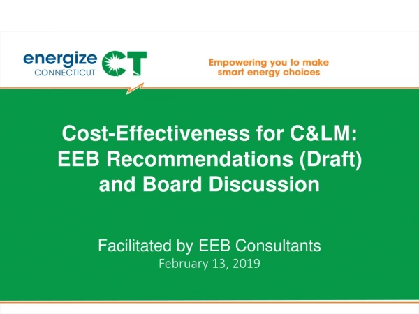 Outline of EEB Consultant Slides