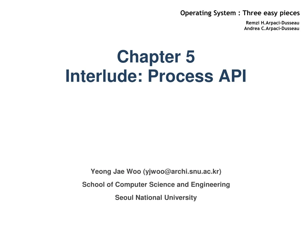 chapter 5 interlude process api
