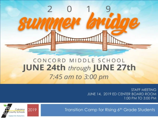 staff meeting june 14, 2019 ED Center Board Room 1:00 pm to 3:00 PM