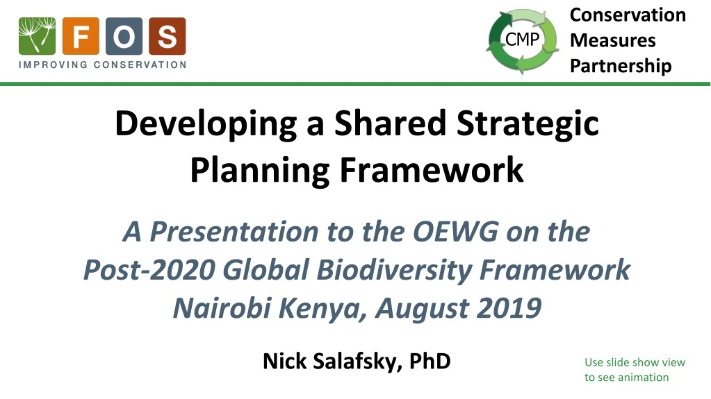 developing a shared strategic planning framework