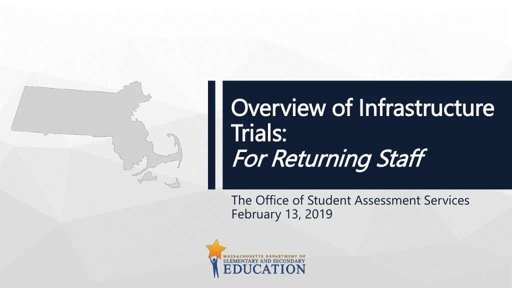 overview of infrastructure trials for returning staff