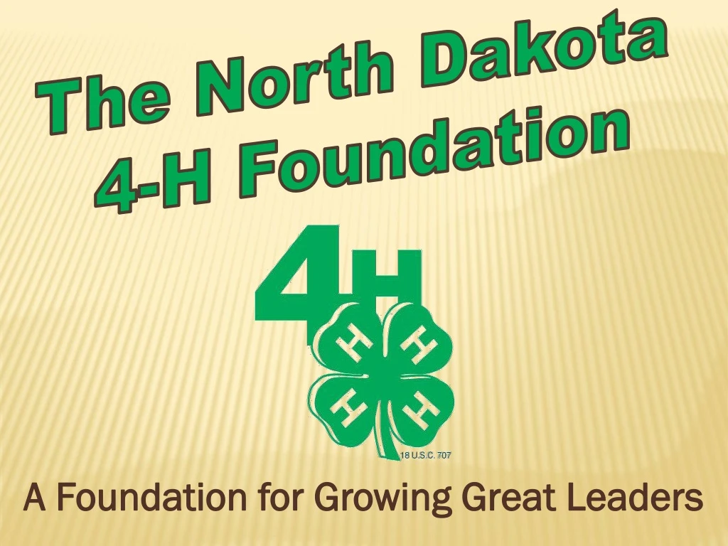 the north dakota 4 h foundation