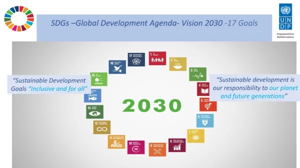 SDGs –Global Development Agenda- Vision 2030 -17 Goals