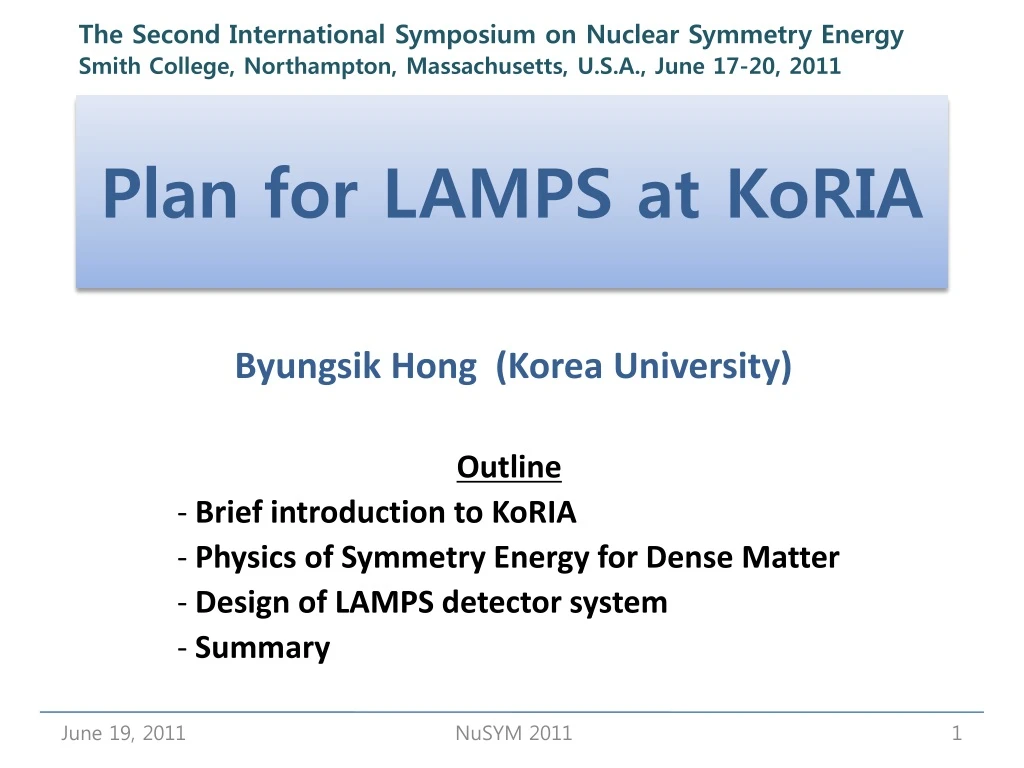 plan for lamps at koria