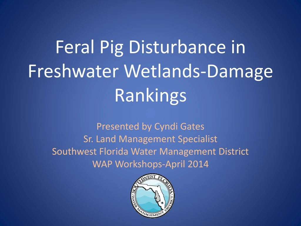 feral pig disturbance in freshwater wetlands damage rankings