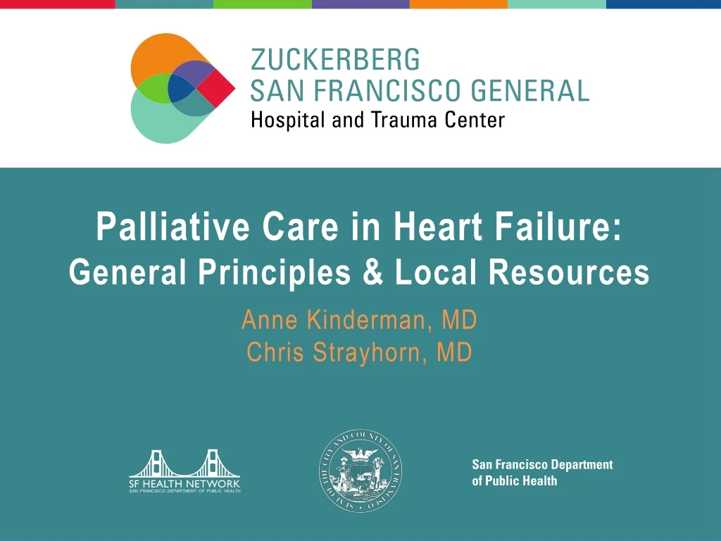 palliative care in heart failure general principles local resources