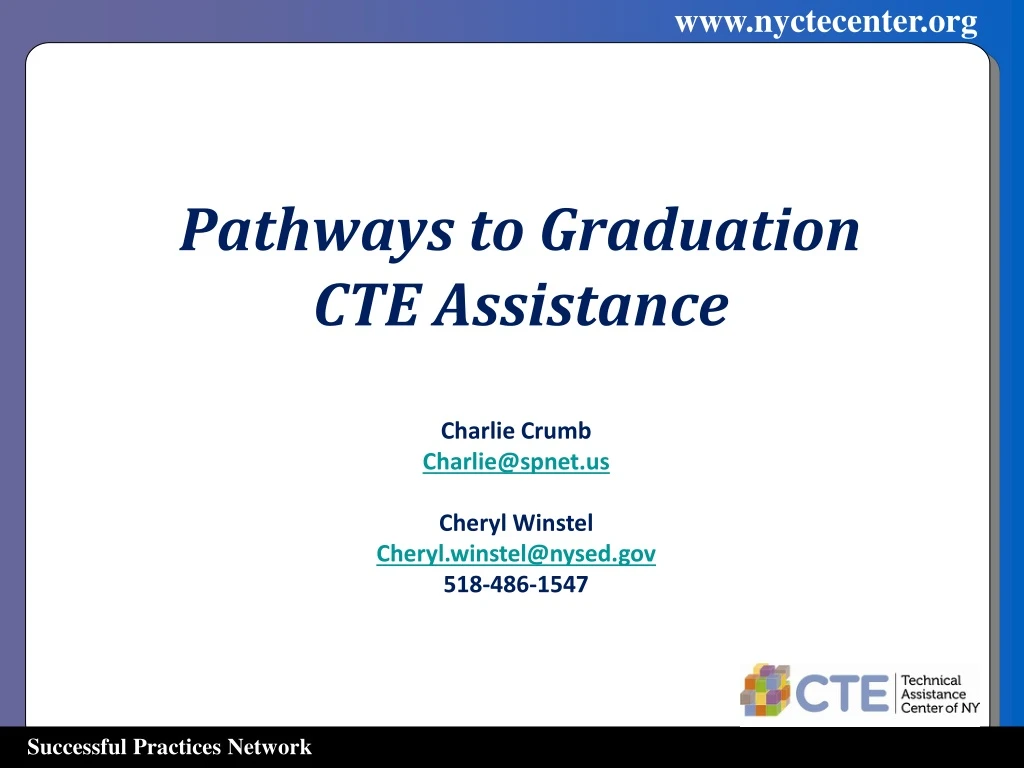 pathways to graduation cte assistance