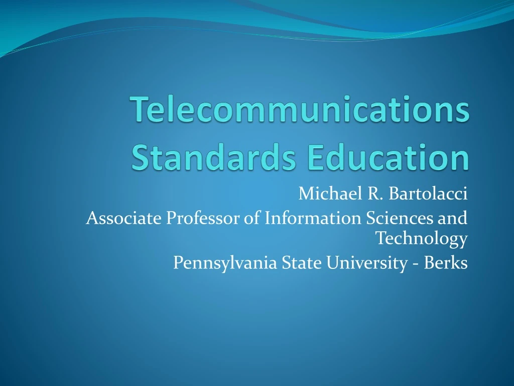 telecommunications standards education