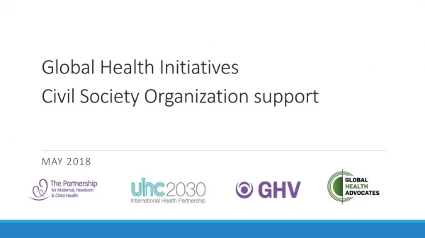 Global Health Initiatives Civil Society Organization support