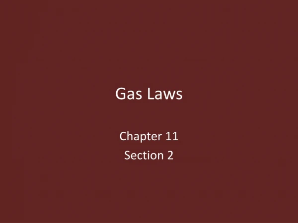 Gas Laws