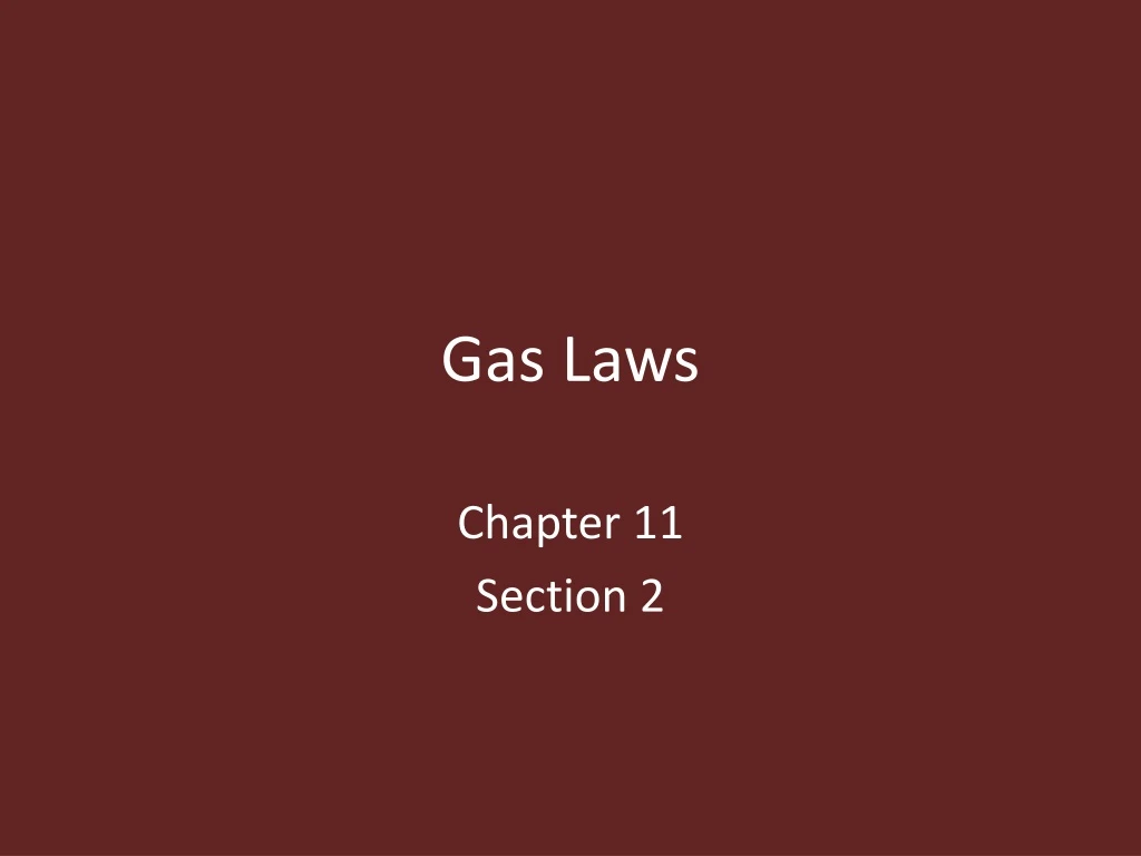 gas laws