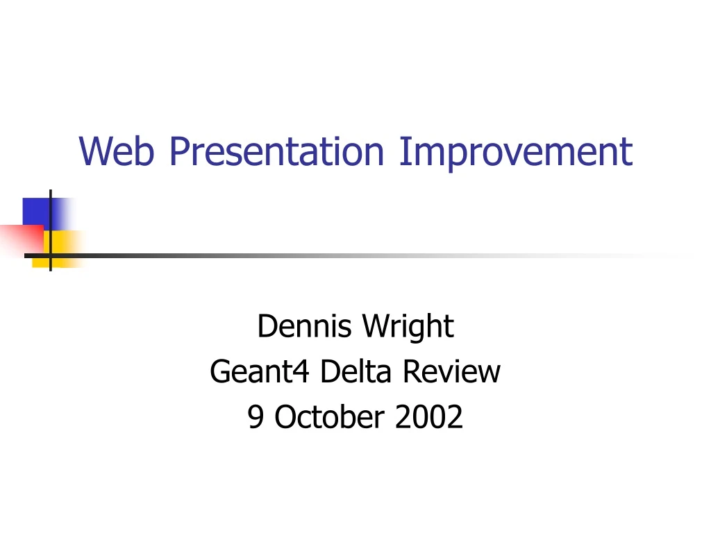 web presentation improvement