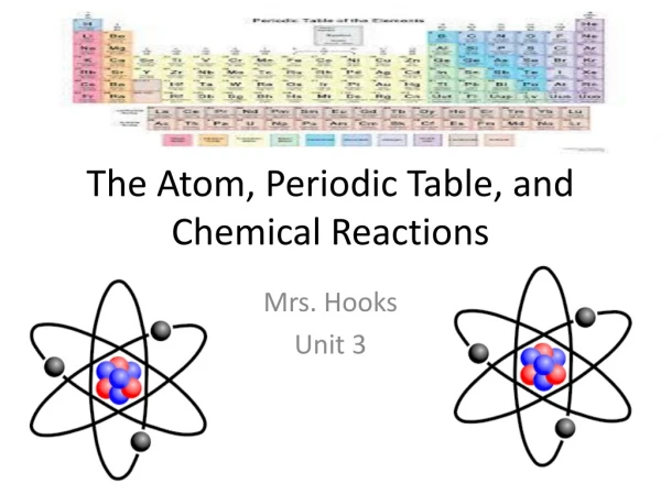 The Atom, Periodic Table, and Chemical Reactions