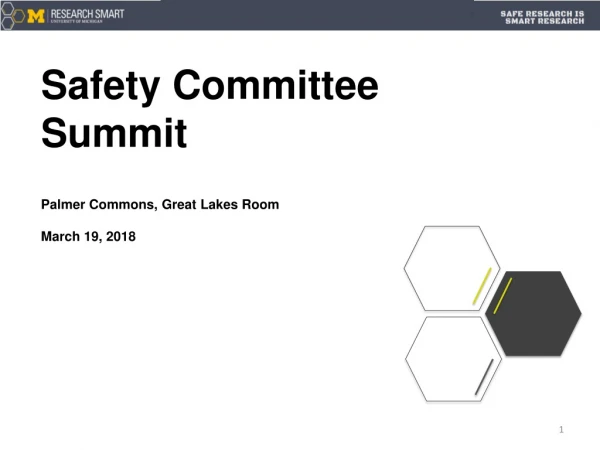 Safety Committee Summit Palmer Commons, Great Lakes Room March 19, 2018
