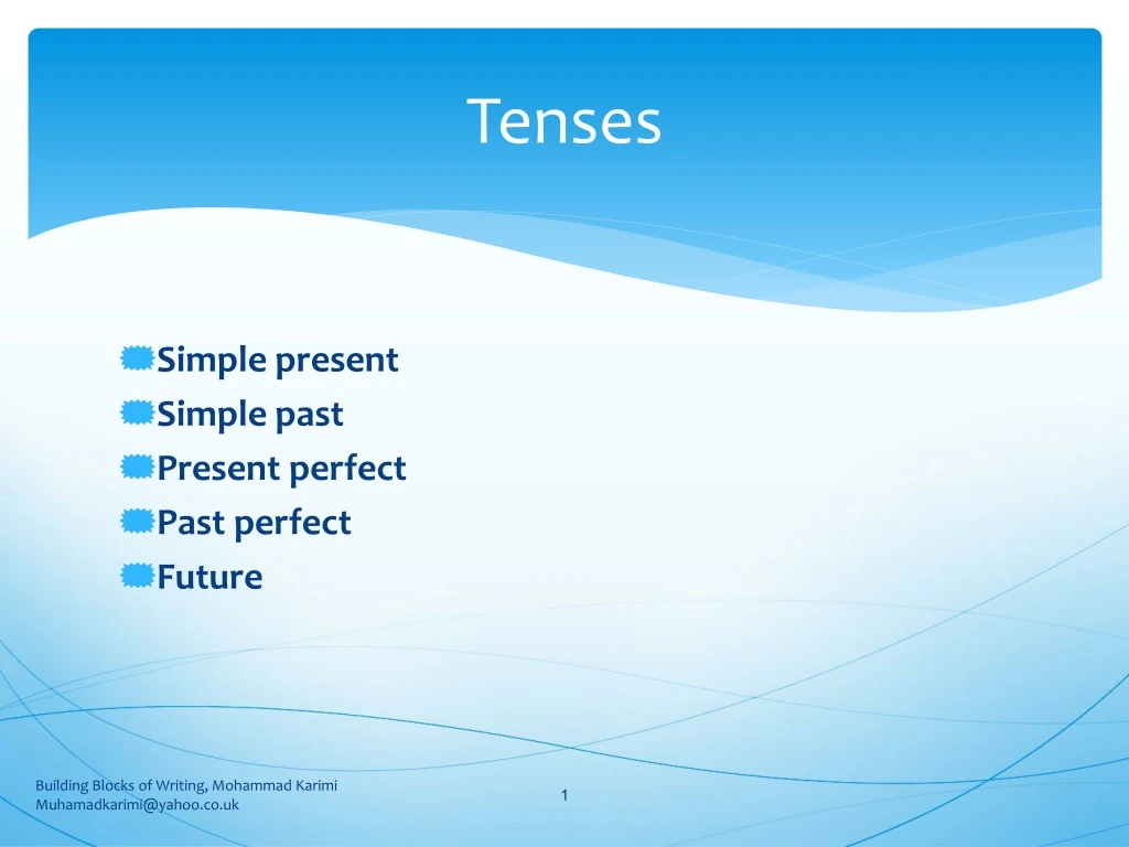 powerpoint presentation on tenses free download