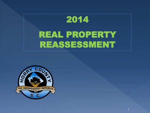 2014 REAL PROPERTY REASSESSMENT