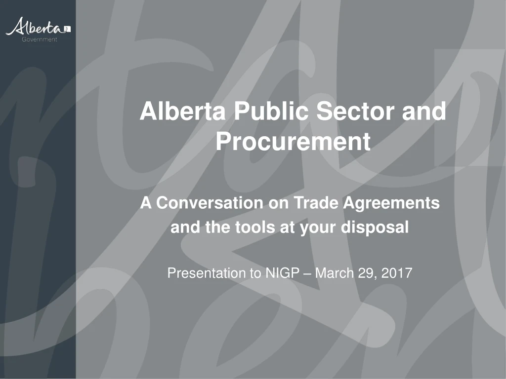 alberta public sector and procurement