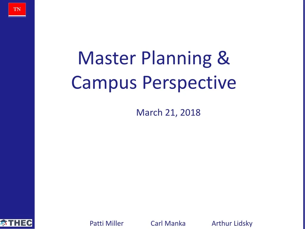 master planning campus perspective
