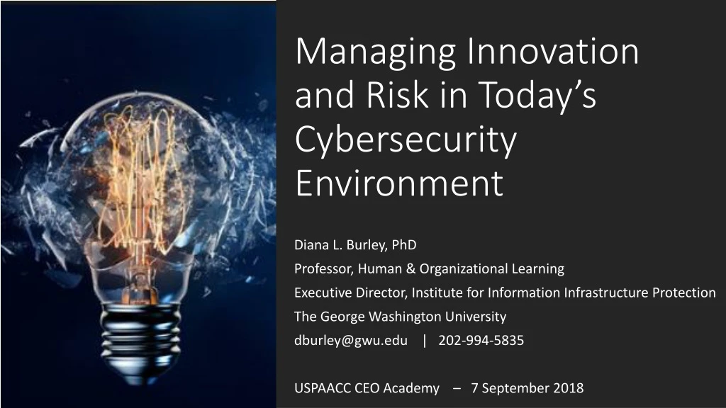 managing innovation and risk in today s cybersecurity environment