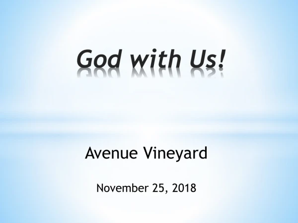 God with Us!