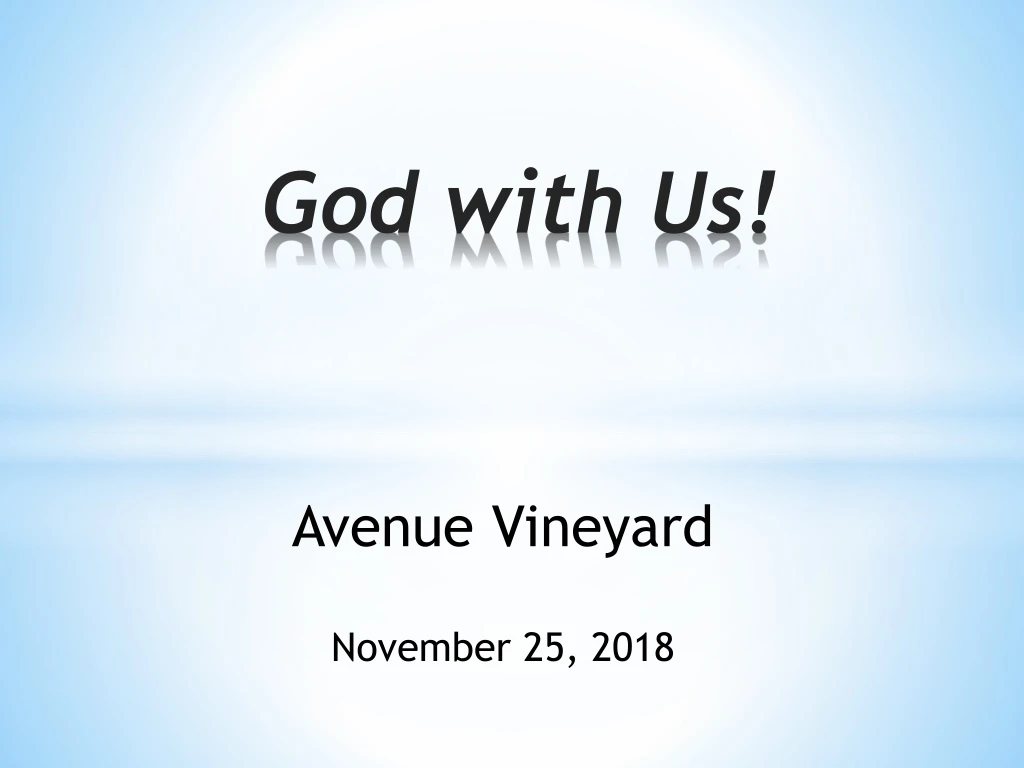 god with us