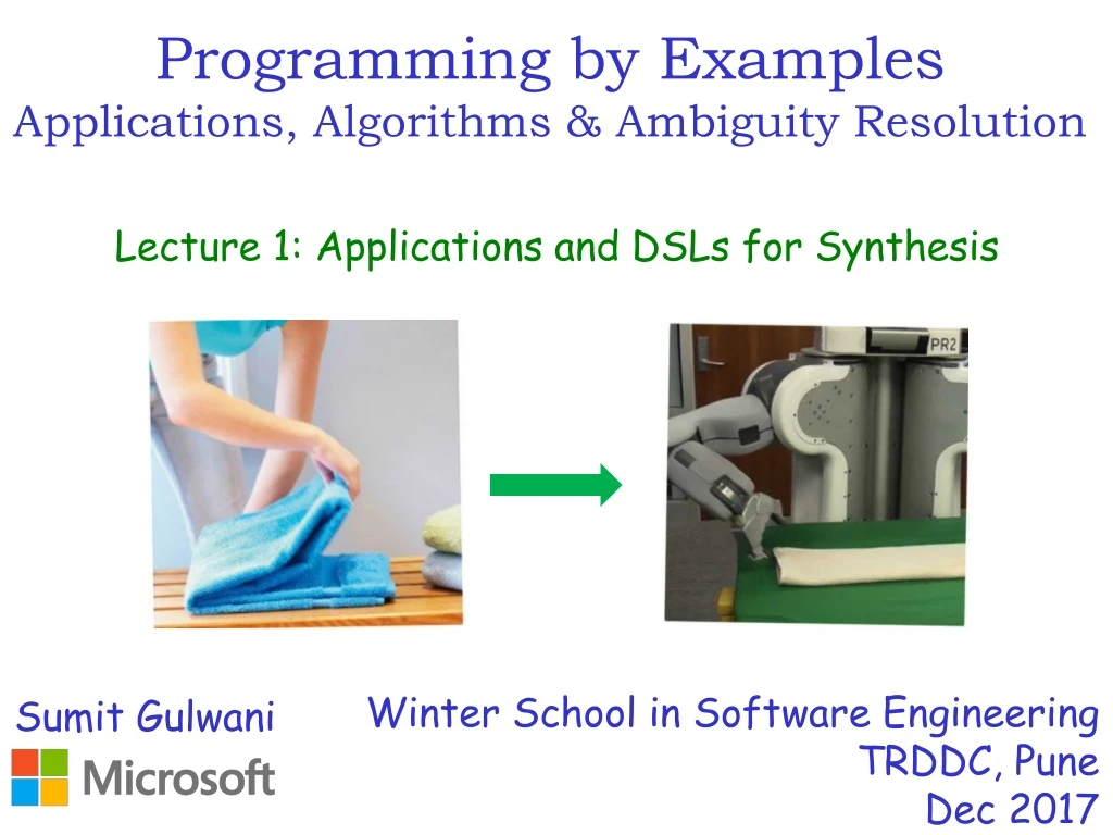 programming by examples applications algorithms