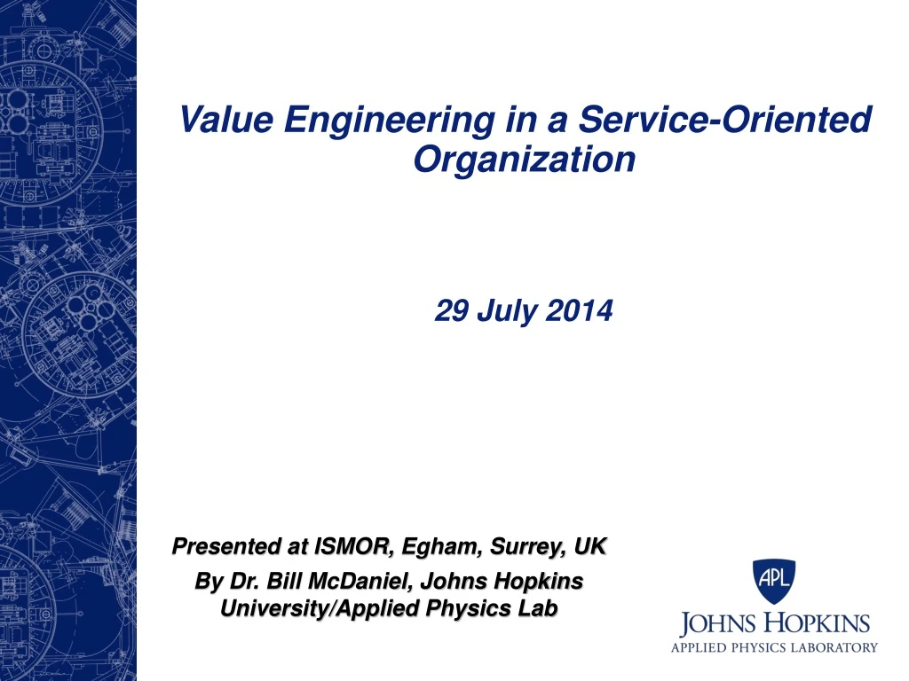 value engineering in a service oriented organization