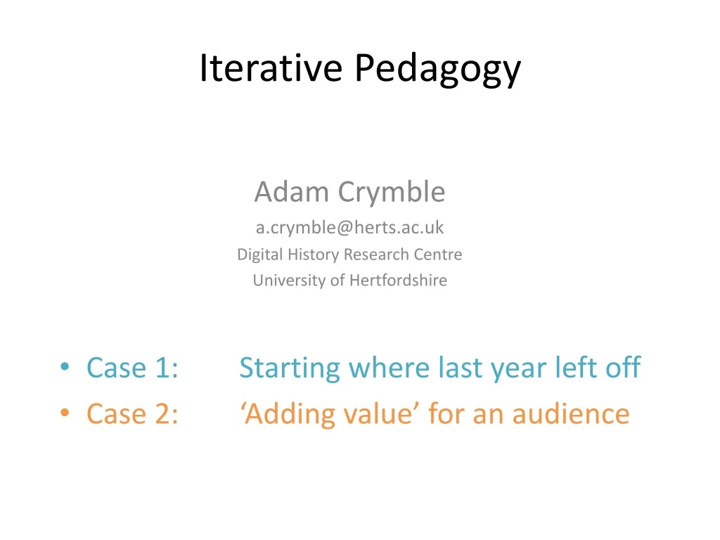 iterative pedagogy