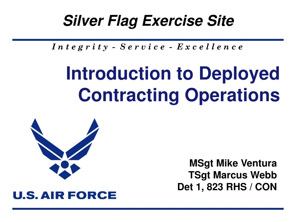 introduction to deployed contracting operations