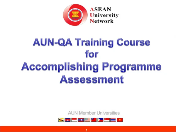 AUN-QA Training Course for Accomplishing Programme Assessment