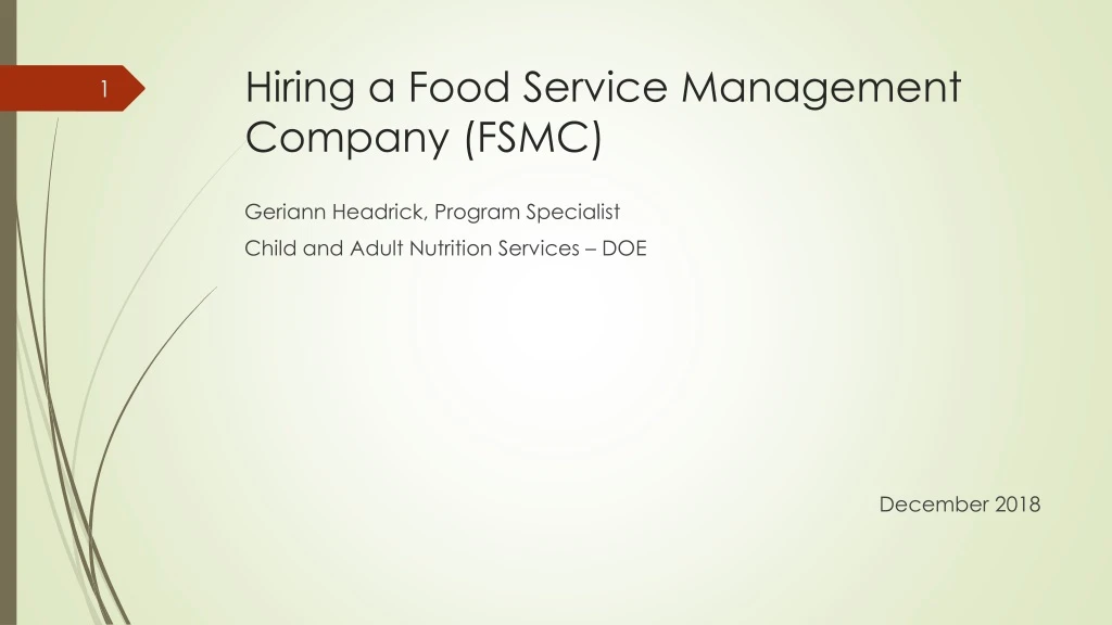 hiring a food service management company fsmc