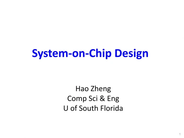 System-on-Chip Design